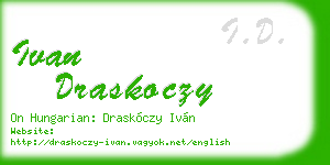 ivan draskoczy business card